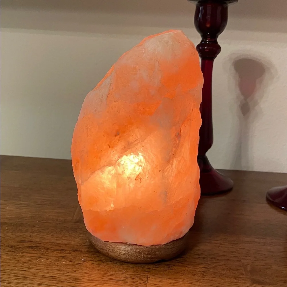 Himalayan Salt Lamp - Warm Orange Glow Home Accent